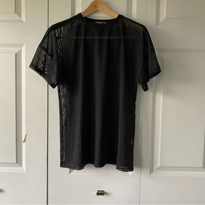 Black Mesh Oversize Tshirt